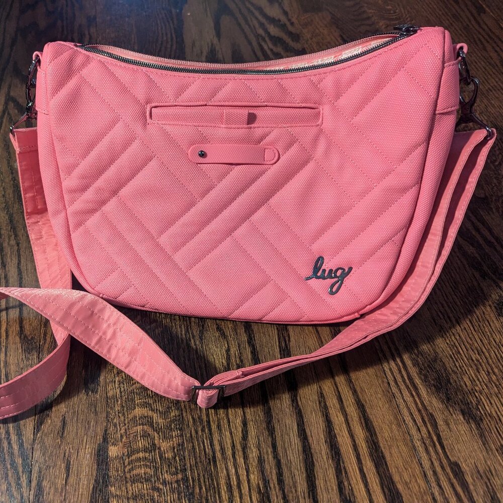 lug Quilted Crossbody Bag in Pink Coral